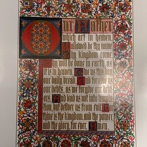 Glossy print: The Lord‘s Prayer illuminated page